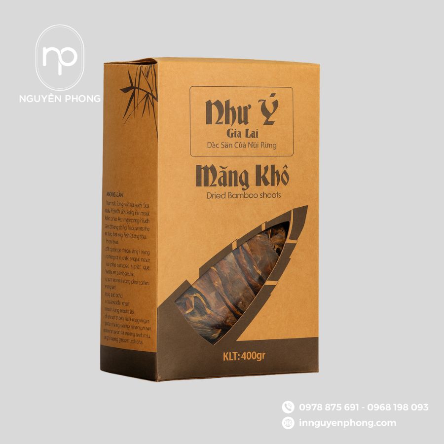 In hộp giấy đựng măng khô đẹp